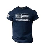 BIBOKAOKE T-Shirt Herren Klassischer Rundhals Muscle Shirt Vintage Bedrucktes Kurzarm Slim Fit Sommer Freizeit Tshirts Fitness Sportshirts Alltag Business Arbeit Kurzarmshirt Männer Top