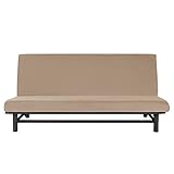 MILARAN Samt Sofabezug 3 sitzer, 1-Stück Soft Stretch Couchbezug Ohne Armstützen, Weiche Schlafsofa Bettdecke,