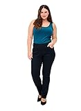 Zizzi Emily Jeans Damen Große Größen Slim Fit Curvy Hip Stretch Jeanshose -Schwarz-52 / 78