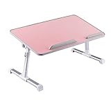 YUDIZWS Laptop Ständer Höhenverstellbar Bett Notebooktisch Klappbarer Lapdesk Faltbare Betttisch Für Lesen Betttablett Den Schreibtisch Oder Als Frühstückstablett (Color : Pink, Size : 60 * 33cm)