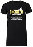 Engineer Definition Damen T-Shirt Lang Tee Schwarz Women's Black T-Shirt Long