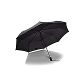 XJYJF Faltschirme Automatische Faltschirme Umbrellawith 95% UV-Schutz for Sonnenregen Tragbare Leichte Kompakte Parasol-Reise-Regenschirm ，Sonnenschutz (Color : Black, Size : Free)