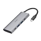 SSK 10 Gbps USB C Hub, 5-in-1 SuperSpeed 10 Gbps Typ C Multiport Adapter mit 2 USB C (1 PD3.0 Powered), 2 USB A 3.1/3.2 Gen2 10 Gbps, 4K HDMI USB C Dock für iMac/MacBook/Pro/ Air/S