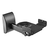 RICOO LH051-B Lautsprecher Halterung Universal Schwarz Schwenkbar Neigbar WLAN Airplay Speaker Halter Wall Mount Boxen-Wandhalterung