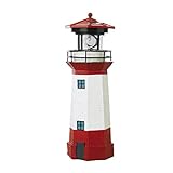 EASYmaxx 08617 Solar-Leuchtturm | 360 Grad, bis zu 8 Stunden LED-Leuchtfeuer | Tageslichtsensor für automatisches Ein- und Ausschalten | Kabellos, Outdoor und I