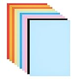FOCCTS 50 Blatt buntes DIN-A3 Ton-Papier, Ton-Zeichen-Papiere bunt, Bunte Blätter in 200g/m², Bastel-Bogen farbig, Zubehör zum Basteln, farbiges Material, DIY-Bedarf, 10 Farben 297 * 420