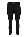 VERO MODA Damen Vmmanya Rw Slim Bl - K Curve Noos Jeans, Black, 48 EU
