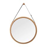 Pineapplen Einfacher Kosmetik Spiegel Bade Zimmer Spiegel Wand Behang Dekorativer Runder Spiegel Holz Spiegel in Voller LäNge Holz Farb