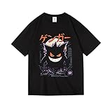 2021 Neue Herren- und Damen-Baumwolle T-Shirts sind leichte und komfortable Gengar 3D-Fun-gedrucktes Unisex-Kurzärmliges T-Shirt Unterhemd (Color : 1q, Size : M)