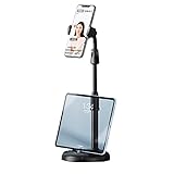 ATSGJLZN Handy Ständer, verstellbare Tisch Handy Halterung, Winkel Höhe einstellbar Aluminium Tablet Halter kompatibel mit Smartphone und weitere 4-11 Zoll G