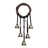 ZXC Hexenglocken for Türknopfschutz, Zauberin Kräuterglockenkranz, Windspiele Geschenk for Hausgarten Innenhof Dekor (Color : B)