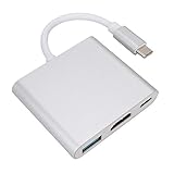 ASHATA HDMI-USB-C-Hub-Adapter für Switch, Typ C auf HDMI + PD-Ladegerät + USB3.0-Konverter-Adapter für Switch-Spielek
