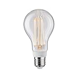 Paulmann 28817 LED Lampe Birne Filament Standardform 2000lm 15 W dimmbar Warmweiß Klar Leuchtmittel Glas Beleuchtung 2700 K E27