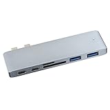Hub Splitter, USB 3.0 Typ-C Dockingstation Plug and Read für Air 2020 fü