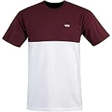 Vans Colorblock T-Shirt Herren (L, White/Wine)