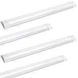 maidodo 4x LED Feuchtraumleuchte Flach Slim leuchtstoffröhre Deckenleuchte 40W Led Röhre Licht 6500K Kaltesweiß Leuchtstofflampe 120CM Werkstattleuchte Leuchte für Garage Lager Küche Büro Werk