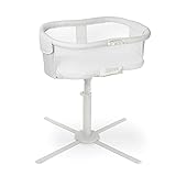 HALO® Sleep BassiNest® Premiere Swivel Sleeper Pebble, 360° drehbares Beistellbett Baby, Co-Schlafbett für Neugeborene, Soothing Centre mit Beruhigenden Melodien, Unisex 0-5 M