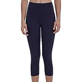 YUPENG Yoga Leggings Damen Leggings 3/4 High Waist Blickdichte Sporthose Hohe Taille Gym Leggings Bauchweg Yogahose für Fitness Joggen XL(10)