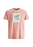 JACK & JONES JORDYLANT Tee SS Crew Neck, Rosette/Slim, Rose((177373002)), Gr. L