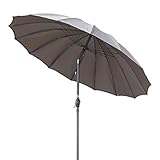 Angel Living Ø 270cm Rund Sonnenschirm mit Neigung,Marktschirm,Terrassenschirm mit Kurbel für Garten,Terrassen, Höfe,Schwimmbäder,mit UV-Schutz 50+ G