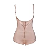 Damen Body Shapwear Unterwäsche Bauchkontrolle Körperformung Strapse Bodysuit Babydoll One-Piece Dessous mit Reiß