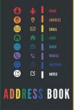 ADDRESS BOOK: TABBED | with Alphabetical Tabs, Alphabetical Order | Record Phone Numbers, Addresses, Emails, Birthdays and Notes Telephon, Mobile Phone log ledger 3