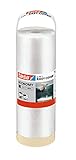 tesa Easy Cover ECONOMY Folie für Malerarbeiten - 2 in 1 Malerfolie zum Abdecken und Kreppband zum Abkleben - 33 m x 140