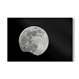 artboxONE Galerie-Print 30x20 cm Vollmond mit Gipfelkreuz hochwertiges Acrylglas auf Alu-Dibond von Andreas Mü
