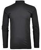 RAGMAN Herren RAGMAN Stehkragenshirt langarm Gr. L, Schwarz-009