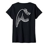 Damen Beste Freunde Partnerlook Best Friends Engelsflügel T-Shirt mit V