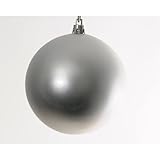 Hab&Gut -XB007- Weihnachtsbaum Kugeln, Durchmesser: 10cm, 6er Set,Farbe: Silb