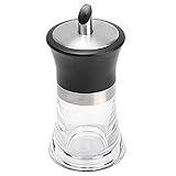 Jeffergarden Zuckerdose Zuckerstreuer Haushalts Acryl Glas Zuckerdose Spender Zucker 304 Edelstahl Rand Kaffee Shaker Küchenutensilien Zubehör(100 ml)