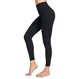 SIMIYA Damen Leggings, Fitness Sport Hose hohe Taille (Schwarz, M)