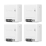 SONOFF Zigbee MINI 4PCS DIY Smart Switch, APP Control, ZigBee3.0 Protocol, SONOFF ZBBridge/Amazon Hub/Samsung SmartThings Hub/Philips Hue Hub Required, Voice Control via Alexa/Goog