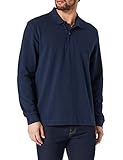 Seidensticker Herren Polo Pique Langarm Polohemd, Navy, L