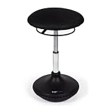 Ergolution Ergonomischer Balance Hocker mit Schwingeffekt - Aktiver Sitz-Steh-Hocker, Sitzhocker, Bürohocker, Arbeitshocker - Dreh- und höhenverstellb