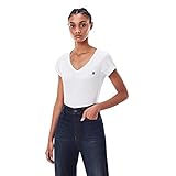G-STAR RAW Damen T-Shirt Eyben Slim V T Wmn S/S, Weiß (White 110), 40 (Herstellergröße:L)