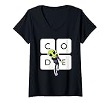 Damen Dance Party Alien T-Shirt mit V