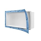 Saxoboard Wandnische Edelstahl 60x30x10 cm - Farbe wählbar (Weiß RAL 9016)