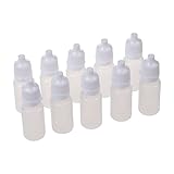 Gaetooely Gaetooely(R)10 Stueck 10 ML 1/3 OZ LDPE Kunststoff Kindersichere Augentropfen Flasche (Tropfen Abdeckung abnehmbar)