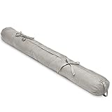 Beautissu Viento Zugluftstopper 90cm - Türluftstopper Haustür Kältestopper für Türen & Fenster - Durchzugstopper mit Tragegriff - Türwindfänger Türdichtung 90x10cm in Hellg