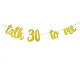 HAKPUOTR Spruchband „Talk 30 To Me“ – Happy 30th Birthday“ für Männer/Frauen, Dirty 30 Banner, 30. Geburtstag, Partydek