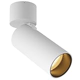 SAINUO LED Deckenleuchte schwenkbar,5W 3000K deckenlampe spot aufbauspots,CRI90,Kein Flackern,kann um 90 ° vertikal und um 350 ° gedreht werden,spotlampen für decke,Aluminium spotlig