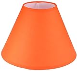 Bettomshin Lampenschirme für Stehleuchten, Stoff-Lampenschirm, Orange, kleiner Lampenschirm, Ersatz für Tischlampen, 10,9 x 18 x 25,9 cm, 1 Stück