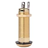 Musikinstrument Zubehör 6,35 mm Gewinde-Zylinder-Endbolzen-Anschluss für Ersatzteil für Gitarren-Pickups - Gold, Ersatzteile ( Color : Golden )