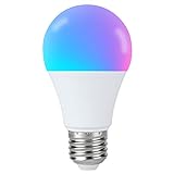 Haofy Glühbirne, 9W LED Glühbirne Dimmbar 7 Farbwechsel Licht WiFi Sprachsteuerungsbirne 220V E27 Schraubb