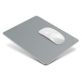 Vaydeer Metall Mauspad Aluminium Mousepad doppelseitig verfügbares Design, Hartes Mouse Pad Mat Padwasserdicht für Spiele und Büro (Klein, Grau, 23x18 cm)