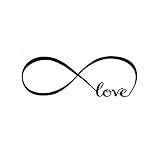 Stonges Liebe Infinity Symbol Wandtattoo Zitate Vinyl Wand Sagen Worte für Wohnzimmer Schlafzimmer Kunst Aufkleber Dek