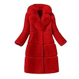 CHUNT Winter Mantel Winterjacke Damen Jacken Warmer Langer Wintermantel Winterparka Pelzmantel Coat Top