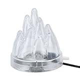 Mumusuki Aquarium-Dekor, LED-Blasenlicht für Aquarium zur Beleuchtung für die Landschaftsgestaltung(Weißes Muschelrotlicht)